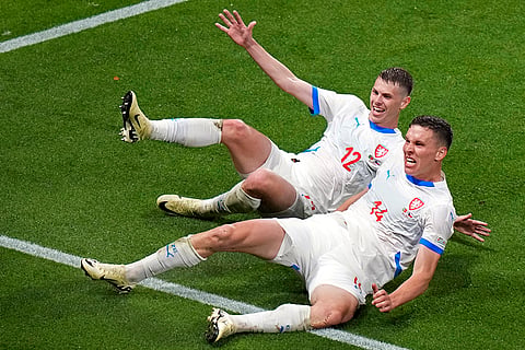Lukas Provod celebrate after scoring opening goal